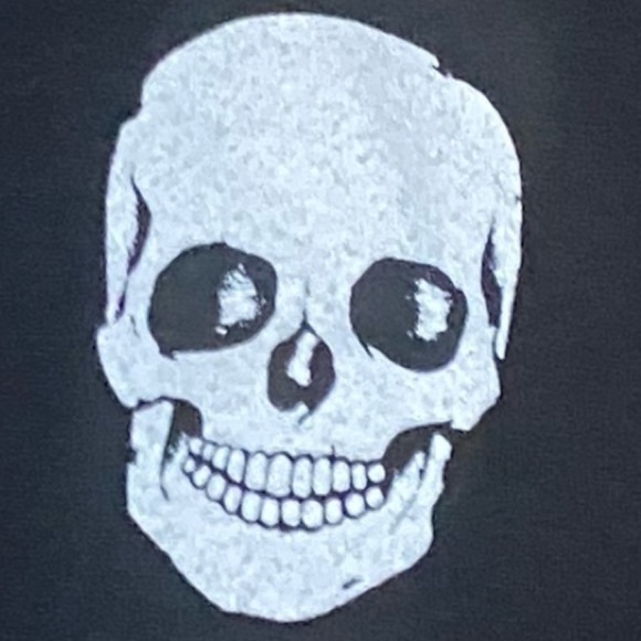 New Lauren Moshi Mini Skull Face Button Up - Picture 2 of 6